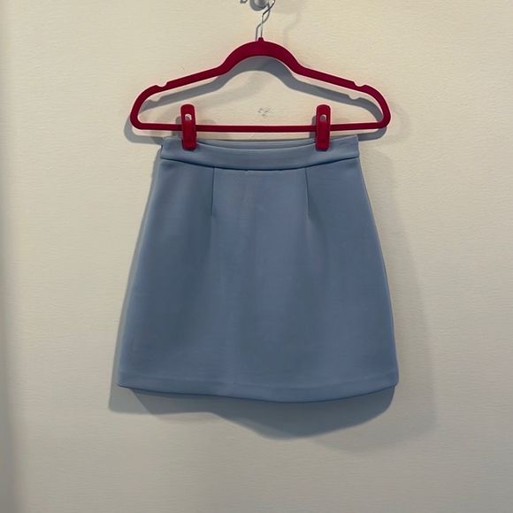 Maje “Jizie” Sky blue bee Embellished crepe mini skirt 1/US S - Picture 7 of 7